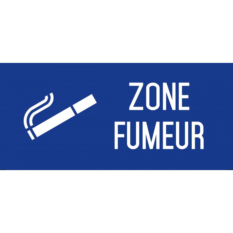 Autocollant vinyl - Zone fumeur - L.200 x H.100 mm